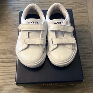 Polo Ralph Lauren white leather sneakers size 6C